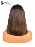 Summer Bob Lace Wig Brown Highlights 13*6 Lace Front Human Hair Wigs With Fake Scalp ULWIGS129