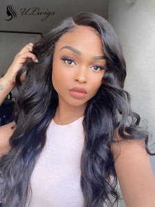 LUVME HAIR BODY WAVE 180% DENSITY 36O LACE FRONT WIGS  WITH BLEACHED KNOTS ULWIGS FOR BLACK WOMEN