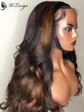 100% Virgin Hair Mix Color Body Wave Thick Lace Front Wigs ULWIGS109 - ULwigs