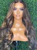 Glueless Undetectable Lace Highlight Wavy 360 Lace Wig With Single Knots ULWIGS302