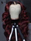  Brazilian Virgin Hair Lace Front Wig T1b/99j Color Human Hair Wavy  Wig ULWIGS150