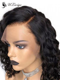 Best Virgin Hair Deep Wave 13*6 Lace Front Wig Preplucked Wig Bleached Knots HD Lace ULWIGS123