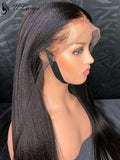 Bleached Knots Yaki Straight Best Human Hair 360 Lace Wigs [ULWIGS46] - ULwigs