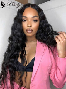 Celebrity Deep Wavy Lace Front Wig Bleached Knots With Fake Scalp ULWIGS102 - ULwigs