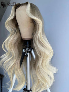 Custom Blonde Color Body Wave Best Virgin Hair Lace Front Wig ULWIGS180
