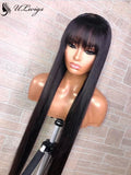 Glueless Long Straight Full Lace Wig With Bangs [ULWIGS05] - ULwigs