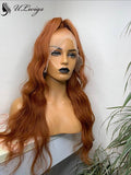 Glueless Luxy Hair Bleached Orange Color Soft 360 Lace Frontal Wig [ULWIGS35] - ULwigs