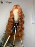 Glueless Luxy Hair Bleached Orange Color Soft 360 Lace Frontal Wig [ULWIGS35] - ULwigs