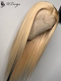 Glueless Straight #613 Blonde Color Human Hair Full Lace Wig [ULWIGS42] - ULwigs