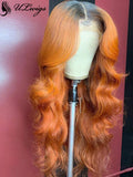 Glueless T1b Orange Ombre Color Body Wave 360 Lace Frontal Wig[ULWIGS79] - ULwigs