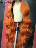 Glueless T1b Orange Ombre Color Body Wave 360 Lace Frontal Wig[ULWIGS79] - ULwigs