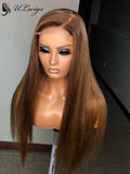 HD Lace Chocolate Brown Color Silky Straight 13*4 Lace Front Wig [ULWIGS67] - ULwigs