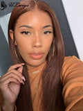 HD Lace Chocolate Brown Color Silky Straight 13*4 Lace Front Wig [ULWIGS67] - ULwigs