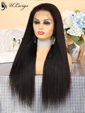 HD Lace Kinky Straight Bleached Single Knots 360 Lace Frontal Wig ULWIGS95 - ULwigs