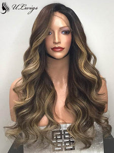 High Quality Highlight Color Body Wavy 360 Lace Frontal Wig [ULWIGS34] - ULwigs