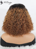 High Quality T1b/30 Ombre Color Short Bob Curly 360 Lace Frontal Wigs [ULWIGS26] - ULwigs