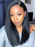 HD Lace High Yaki Short Bob Virgin Human Hair Lace Front Wig[ULWIGS73] - ULwigs