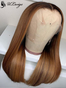 Highlight #27 Color Straight Virgin Human Hair 13*4 Lace Front Wig [ULWIGS64] - ULwigs