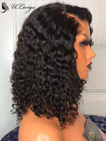ISSA Black Curly Bob 360 Lace Wig Indian Virgin Hair [ULWIGS25] - ULwigs