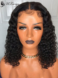 ISSA Black Curly Bob 360 Lace Wig Indian Virgin Hair [ULWIGS25] - ULwigs