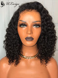 ISSA Black Curly Bob 360 Lace Wig Indian Virgin Hair [ULWIGS25] - ULwigs