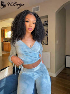 Kinky Curly 180% Density HD Invisible Lace Lace Front Wig ULWIGS96 - ULwigs