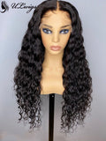 Middle Part Water Wave HD Lace 360 Lace Frontal Wig With Single Knots ULWIGS88 - ULwigs