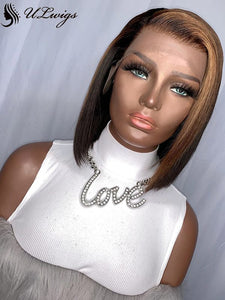 Mix Color Bob Cut 150% Density Lace Front Wig [ULWIGS58] - ULwigs