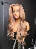 LUVME HAIR PINK COLOR BODY WAVE VIRGIN HAIR LACE FRONT WIG TRANSPARENT LACE WITH BLEACHED KNOTS ULWIGS118