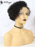 Pixie Cut Curly Wigs 180% Density Human Hair Wigs With Bleached Knots ULWIGS167