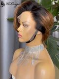 Pixie Cut Short Bob 150% Ombre Color Lace Front Wigs ULWIGS169
