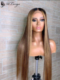 Pre-Plucked Highlight Color Best Virgin Hair 13*4 Lace Front Wig [ULWIGS49] - ULwigs