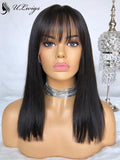 Pre Plucked 150% Density Short Bob Cut 360 Lace Wig With Bangs [ULWIGS11] - ULwigs