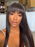 Straight 360 Lace Wig Brazilian Virgin Human Hair With Bangs [ULwigs02] - ULwigs