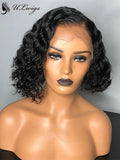Summer Deep Wave Short Wig 360 Lace Human Hair Wig With Baby Hair SM02