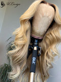 T4/Blonde #613 Color Virgin Hair Body Wave 13*4 Lace Front Wig [ULWIGS15] - ULwigs