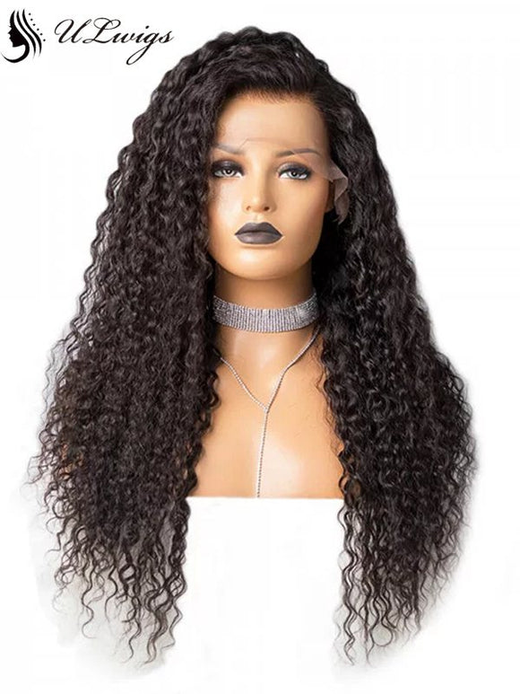 The Caribbean Glueless Curly Lace Front Wig Virgin Human Hair With Fake Scalp ULWIGS104 - ULwigs