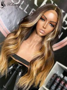 Undetectable HD Lace 5*5 Lace Wig Highlight Color Wavy Wigs ULWIGS145
