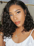 Undetectable Invisible Lace Short Curly Wavy 360 Lace Frontal Wigs For Black Women [ULWIGS18] - ULwigs