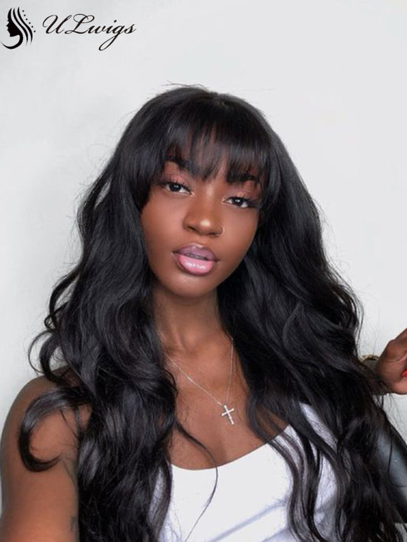 Undetectable Lace Body Wave 360 Lace Wig With Bangs [ULWIGS13] - ULwigs