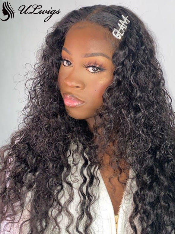 Undetectable Lace Curly Virgin Human Hair Black Color 360 Wig ULWIGS87 - ULwigs